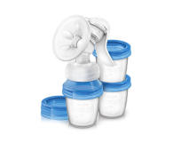 Philips Avent Laktator Ręczny NATURAL +3x Pojemnik VIA Na Pokarm - 320349 - zdjęcie 1